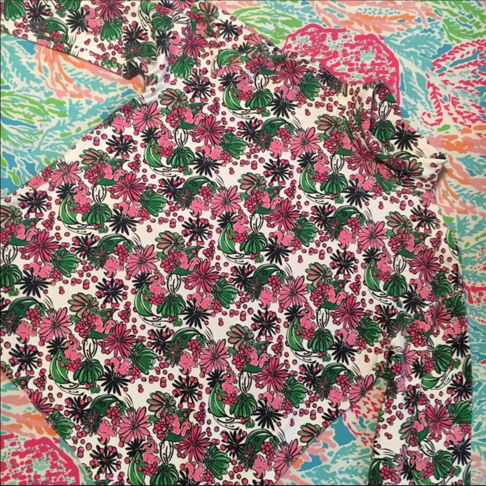 Vintage Lilly Pulitzer Turtleneck- rare print 🐿🌿